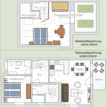 3 Zimmer Maisonette Ferienwohnung Heinke Fewo 8 Apartamento Karlshagen